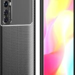 Θήκη Xiaomi Mi Note 10 Lite Σιλικόνης Μαύρη Carbon Fiber Texture Shockproof TPU Case Black