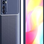 Θήκη Xiaomi Mi Note 10 Lite Σιλικόνης Μπλε Carbon Fiber Texture Shockproof TPU Case Blue