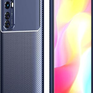 Θήκη Xiaomi Mi Note 10 Lite Σιλικόνης Μπλε Carbon Fiber Texture Shockproof TPU Case Blue