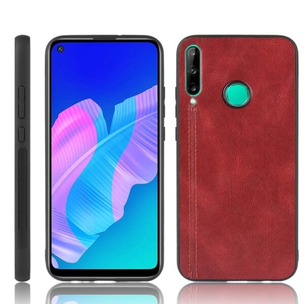 Θήκη Huawei P40 Lite E Κόκκινη Shockproof Sewing Cow Pattern Skin PC + PU + TPU Case Red