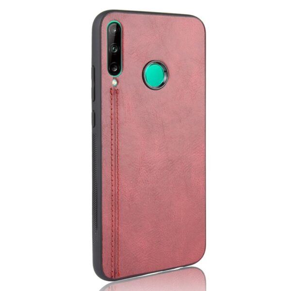 Θήκη Huawei P40 Lite E Κόκκινη Shockproof Sewing Cow Pattern Skin PC + PU + TPU Case Red