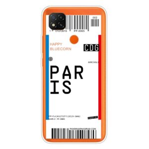 Θήκη Xiaomi Redmi 9C / Redmi 10A Σιλικόνης Παρίσι Boarding Card Series Pattern TPU Protective Case Paris