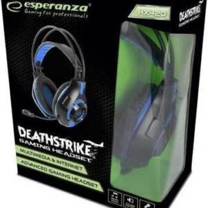 Esperanza Ενσύρματα Gaming Ακουστικά Stereo Headphones With Microphone DEATHSTRIKE EGH420B (5901299928905)