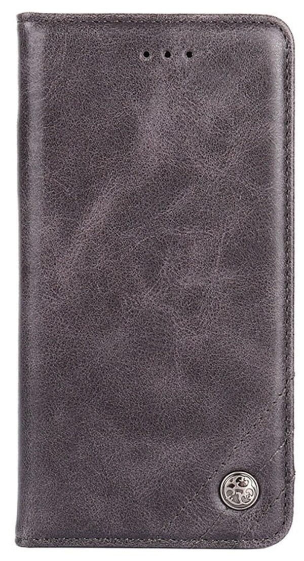 Tel1 Huawei P Smart 2021 Non-Magnetic Retro Θήκη Βιβλίο - Grey