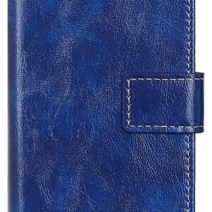 Tel1 Huawei P Smart 2021 Retro Crazy Horse Θήκη Βιβλίο - Blue