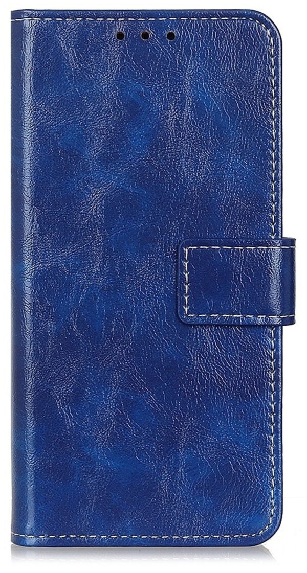 Tel1 Huawei P Smart 2021 Retro Crazy Horse Θήκη Βιβλίο - Blue