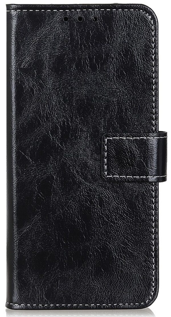 Tel1 Huawei P Smart 2021 Retro Crazy Horse Θήκη Βιβλίο - Black