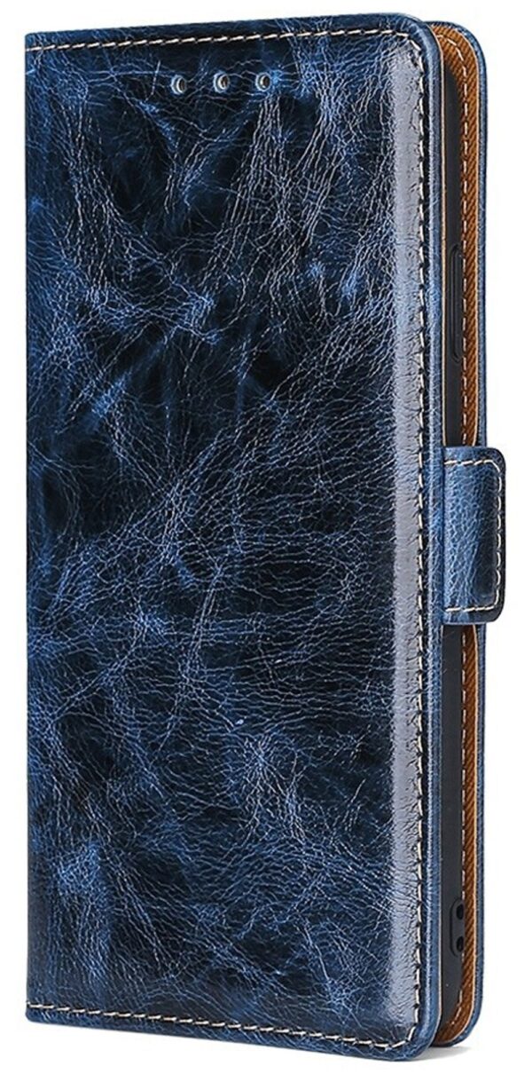 Tel1 Huawei P Smart 2021 Knead Pattern Texture Side Buckle Θήκη Βιβλίο - Blue