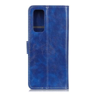 Θήκη Huawei P Smart 2021 Βιβλίο Μπλε Retro Crazy Horse Texture Horizontal Flip Case Blue