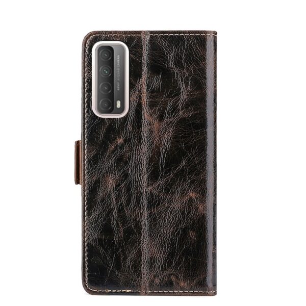 Θήκη Huawei P Smart 2021 Βιβλίο Καφέ Knead Pattern Texture Side Buckle Horizontal Flip Case Brown