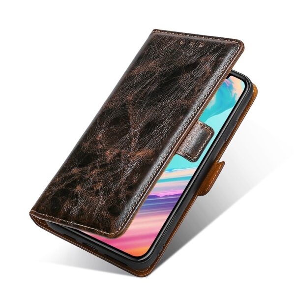 Θήκη Huawei P Smart 2021 Βιβλίο Καφέ Knead Pattern Texture Side Buckle Horizontal Flip Case Brown