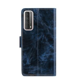 Θήκη Huawei P Smart 2021 Βιβλίο Μπλε Knead Pattern Texture Side Buckle Horizontal Flip Case Blue