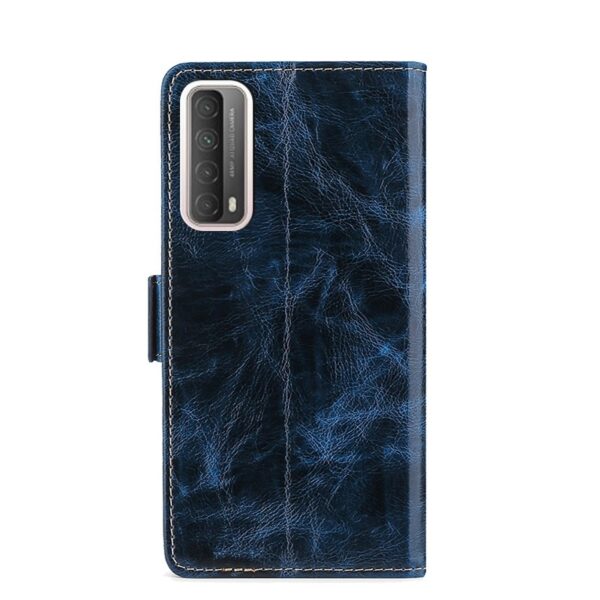 Θήκη Huawei P Smart 2021 Βιβλίο Μπλε Knead Pattern Texture Side Buckle Horizontal Flip Case Blue