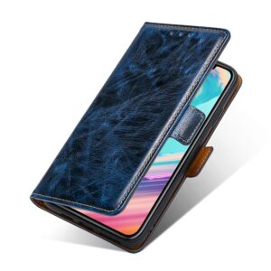 Θήκη Huawei P Smart 2021 Βιβλίο Μπλε Knead Pattern Texture Side Buckle Horizontal Flip Case Blue