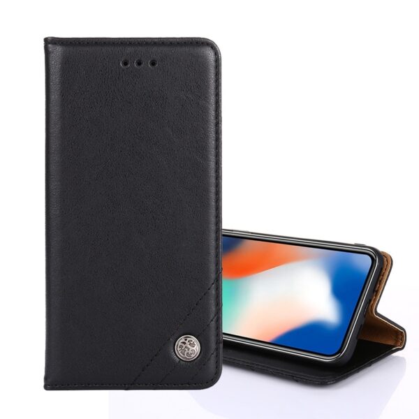 Θήκη Huawei P Smart 2021 Βιβλίο Μαύρο Non-Magnetic Retro Texture Horizontal Flip Case Black