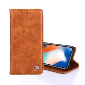 Θήκη Huawei P Smart 2021 Βιβλίο Καφέ Non-Magnetic Retro Texture Horizontal Flip Case Brown