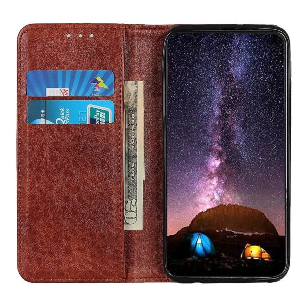 Θήκη Huawei P Smart 2021 Βιβλίο Καφέ Magnetic Crazy Horse Texture Horizontal Flip Case with Holder & Card Slots & Wallet Brown