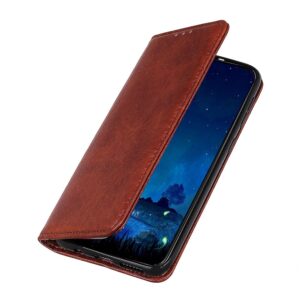 Θήκη Huawei P Smart 2021 Βιβλίο Καφέ Magnetic Crazy Horse Texture Horizontal Flip Case with Holder & Card Slots & Wallet Brown