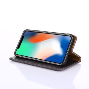 Θήκη Huawei P Smart 2021 Βιβλίο Γκρι Non-Magnetic Retro Texture Horizontal Flip Case Grey