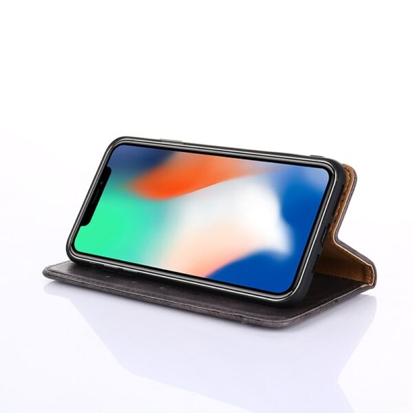 Θήκη Huawei P Smart 2021 Βιβλίο Γκρι Non-Magnetic Retro Texture Horizontal Flip Case Grey