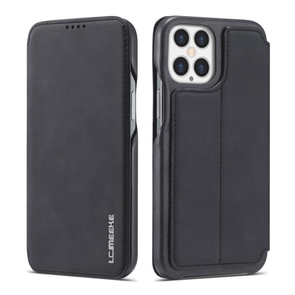Θήκη iPhone 12 Pro Max Βιβλίο Μαύρο LC.IMEEKE Hon Ancient Series Horizontal Flip Case Black