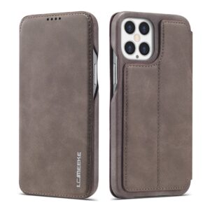 Θήκη iPhone 12 Pro Max Βιβλίο Σκούρο Καφέ LC.IMEEKE Hon Ancient Series Horizontal Flip Case Dark Brown