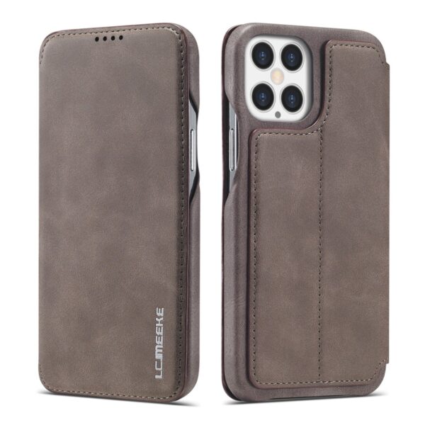Θήκη iPhone 12 Pro Max Βιβλίο Σκούρο Καφέ LC.IMEEKE Hon Ancient Series Horizontal Flip Case Dark Brown