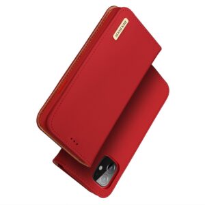 Θήκη iPhone 12 / 12 Pro Βιβλίο Κόκκινο DUX DUCIS WISH Series TPU + PU + Leather Case with Card Slots & Wallet Red