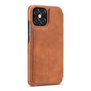 Θήκη iPhone 12 / 12 Pro Βιβλίο Καφέ LC.IMEEKE Hon Ancient Series Horizontal Flip Case Brown