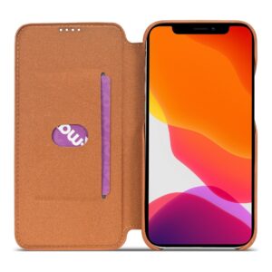 Θήκη iPhone 12 / 12 Pro Βιβλίο Καφέ LC.IMEEKE Hon Ancient Series Horizontal Flip Case Brown