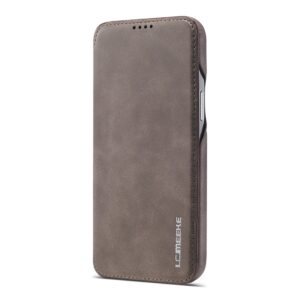 Θήκη iPhone 12 / 12 Pro Βιβλίο Σκούρο Καφέ LC.IMEEKE Hon Ancient Series Horizontal Flip Case Dark Brown