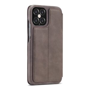 Θήκη iPhone 12 / 12 Pro Βιβλίο Σκούρο Καφέ LC.IMEEKE Hon Ancient Series Horizontal Flip Case Dark Brown