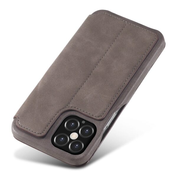 Θήκη iPhone 12 / 12 Pro Βιβλίο Σκούρο Καφέ LC.IMEEKE Hon Ancient Series Horizontal Flip Case Dark Brown