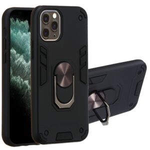 Θήκη iPhone 11 Pro Μαύρη Με Σταντ 2 in 1 Armour Series PC + TPU Protective Case with Ring Holder Black