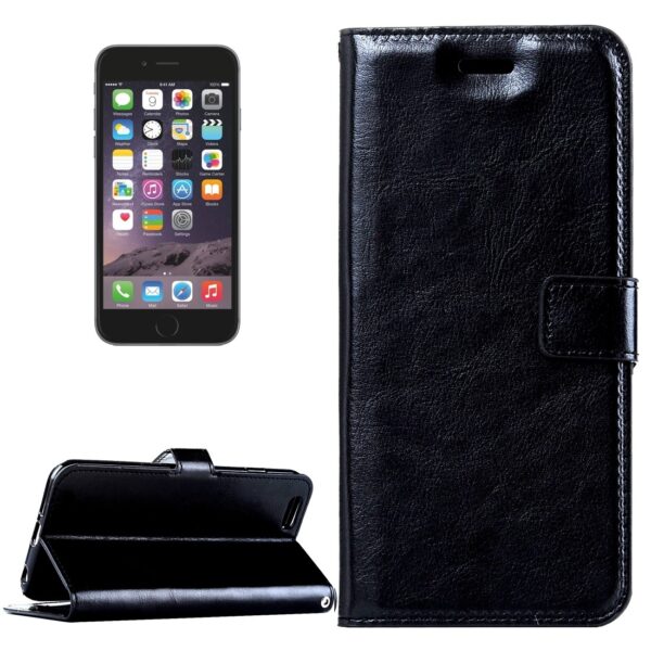 Θήκη iPhone 6 Plus / 6s Plus Βιβλίο Μαύρο Crazy Horse Texture Horizontal Flip Case Black