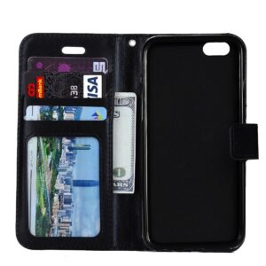 Θήκη iPhone 6 Plus / 6s Plus Βιβλίο Μαύρο Crazy Horse Texture Horizontal Flip Case Black