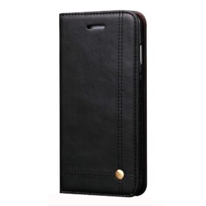 Θήκη iPhone 6 Plus / 6s Plus Βιβλίο Μαύρο Retro Crazy Horse Texture Magnetic Adsorption Horizontal Flip Case Black
