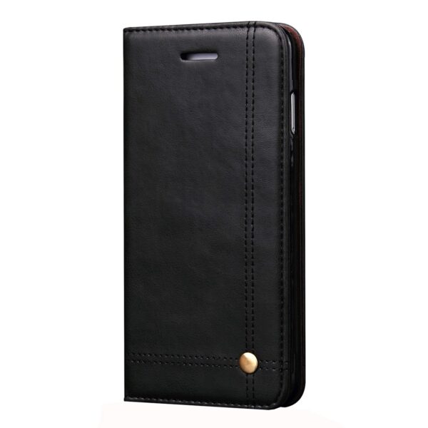 Θήκη iPhone 6 Plus / 6s Plus Βιβλίο Μαύρο Retro Crazy Horse Texture Magnetic Adsorption Horizontal Flip Case Black