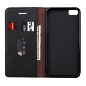 Θήκη iPhone 6 Plus / 6s Plus Βιβλίο Μαύρο Retro Crazy Horse Texture Magnetic Adsorption Horizontal Flip Case Black