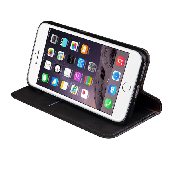 Θήκη iPhone 6 Plus / 6s Plus Βιβλίο Μαύρο Retro Crazy Horse Texture Magnetic Adsorption Horizontal Flip Case Black