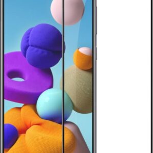 Samsung Galaxy A21s Προστατευτικό Τζαμάκι Μαύρο Full Glue 5D Full Screen Tempered Glass Black