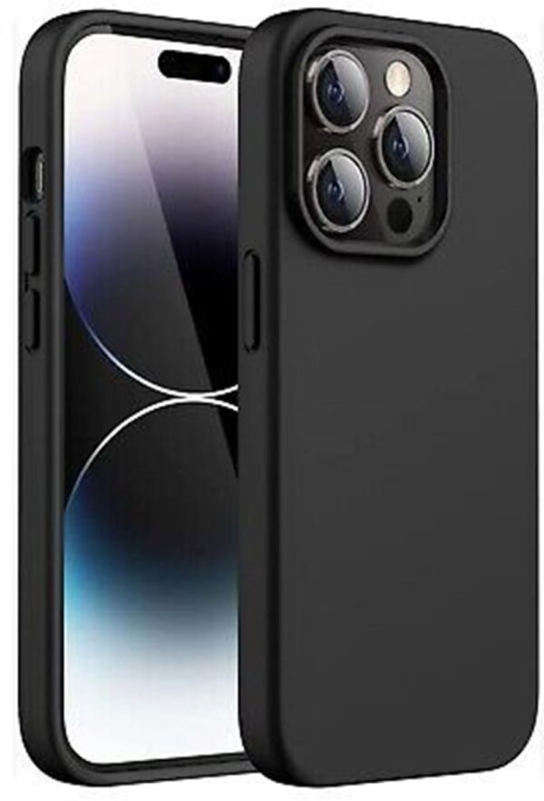 Forcell iPhone 12 Pro Max Matt Silicone Θήκη Σιλικόνης - Black