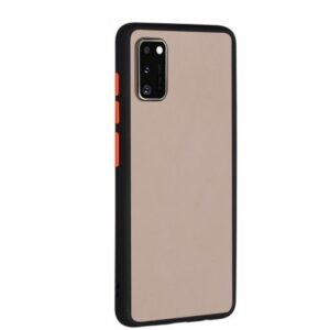 Vennus Samsung Galaxy A41 Color Button Bumper Cover Θήκη Σκληρή - Black