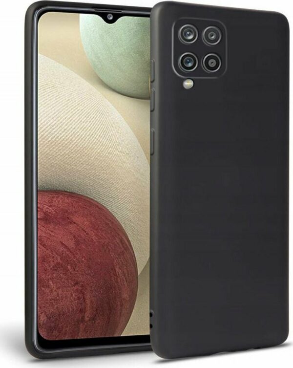 Θήκη Samsung Galaxy A12 / M12 Σιλικόνης Μαύρη Matt TPU Silicone Case Black