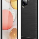Θήκη Samsung Galaxy A42 Σιλικόνης Μαύρη Brushed Carbon Fiber Silicone Case Black
