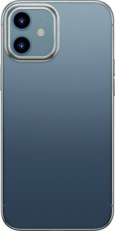 Θήκη iPhone 12 mini Σιλικόνης Διάφανη - Ασημί Baseus Shining Anti-Fall Back Cover Moonlight Silver ARAPIPH54N-MD0S