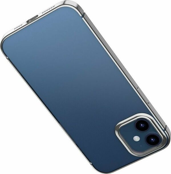 Θήκη iPhone 12 mini Σιλικόνης Διάφανη - Ασημί Baseus Shining Anti-Fall Back Cover Moonlight Silver ARAPIPH54N-MD0S