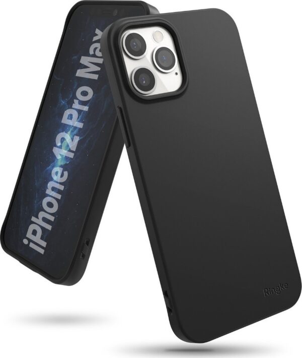 Θήκη iPhone 12 Pro Max Σιλικόνης Μαύρη Ringke Air S Back Cover Black ADAP0031