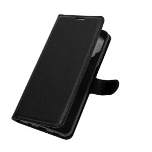 Θήκη Samsung Galaxy A12 / M12 Βιβλίο Μαύρο Litchi Texture Horizontal Flip Protective Case Black