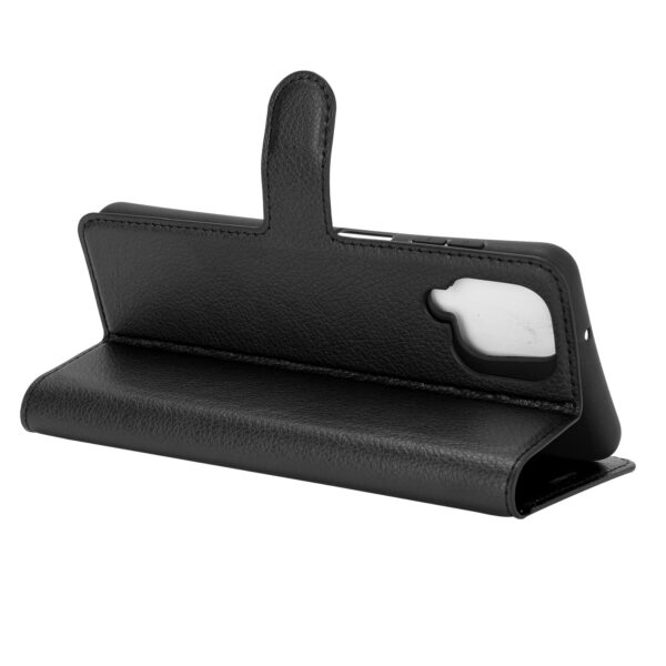 Θήκη Samsung Galaxy A12 / M12 Βιβλίο Μαύρο Litchi Texture Horizontal Flip Protective Case Black